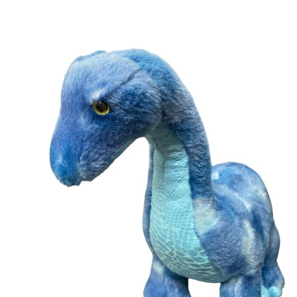Aurora Plush Dinosaur Brachiosaurus Stuffed Animal Shower Gift Nursery Blue 15" - Picture 1 of 10